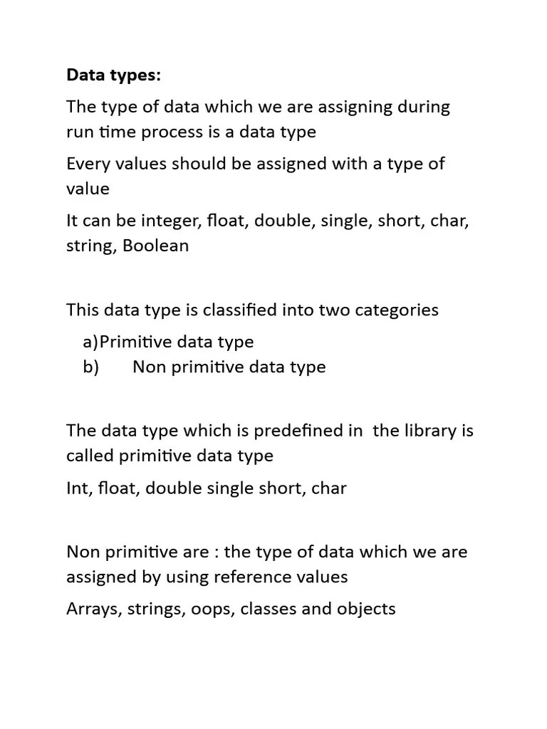 Data Types | PDF | Data Type | Integer (Computer Science)