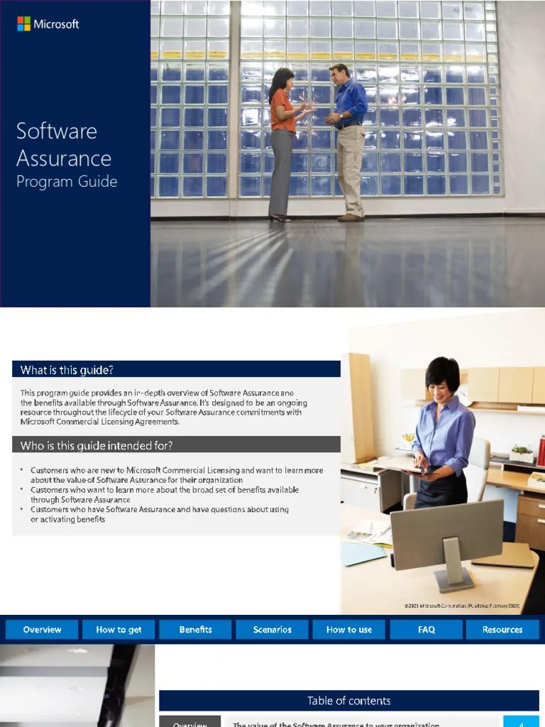 Software Assurance Program Guide | PDF | Microsoft | Microsoft Windows