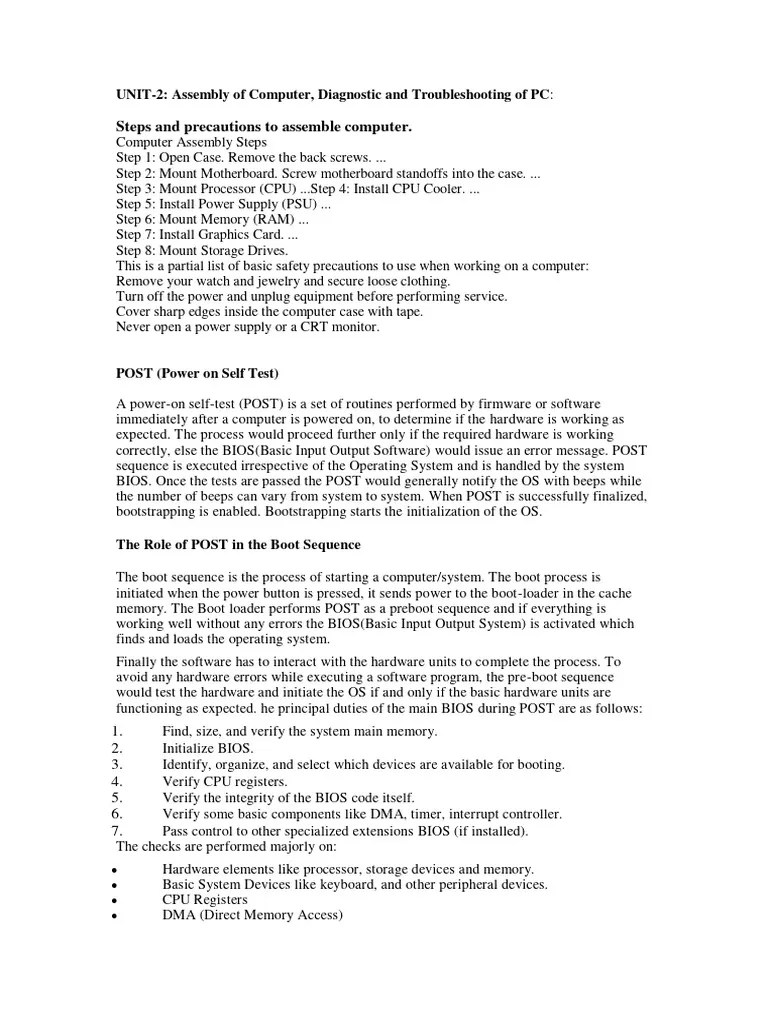 Unit 2 Notes CFT | PDF | Bios | Device Driver