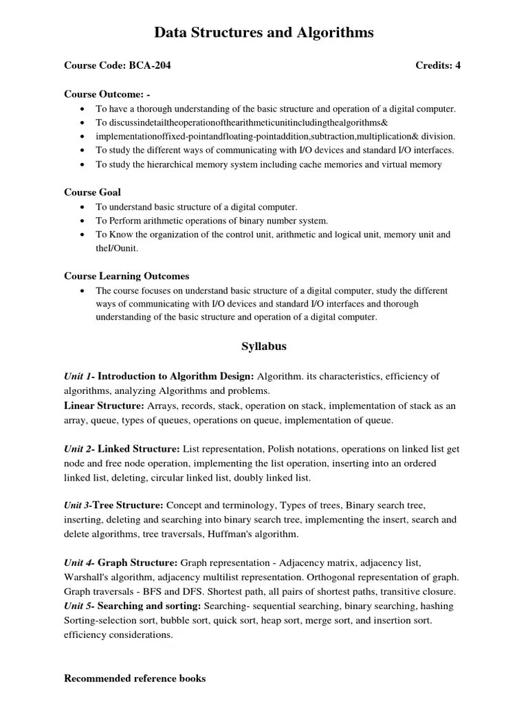 Data Structures And Algorithms Notes | PDF | Queue (Abstract Data Type ...