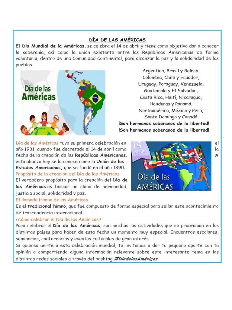 DÍA DE LAS AMÉRICAS | PDF