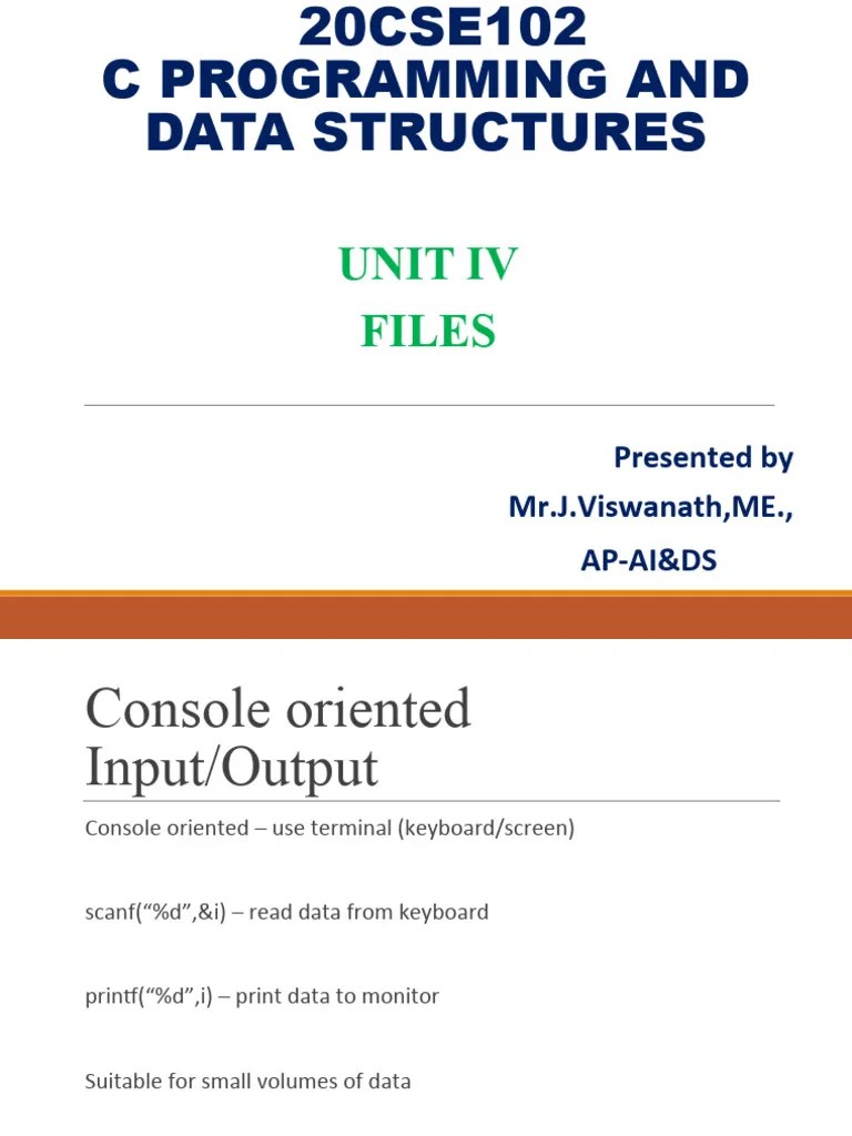 C-Programming Chapter 5 File-handling-C | PDF | Computer File | Pointer ...