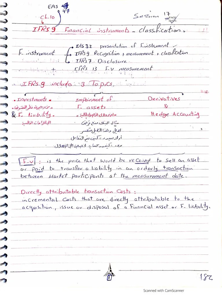 Ch.10 IFRS 9 Financial Instruments - Classification | PDF