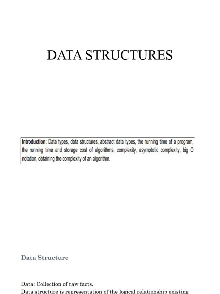 DATA STRUCTURES-lect1 | PDF | Algorithms | Data Type