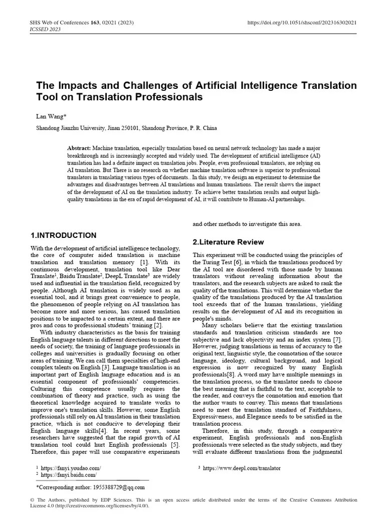The Impacts And Challenges Of Artificial Intelligence Dydcsup9 | PDF ...