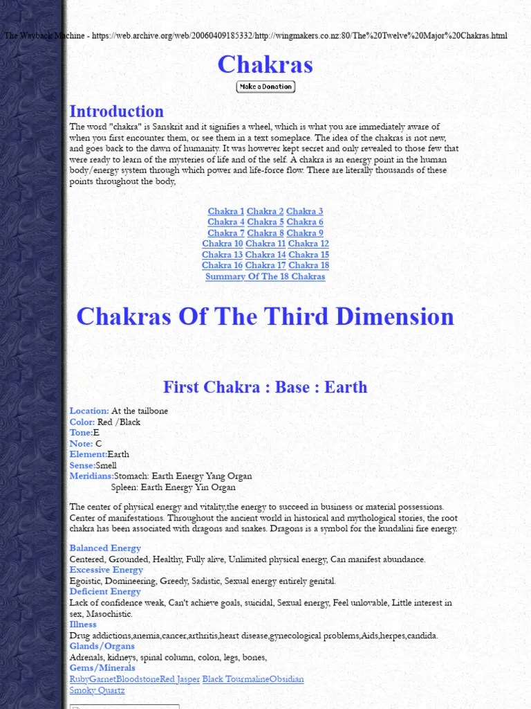 Chakras - The Major Energy Centers | Download Free PDF | Chakra | Soul