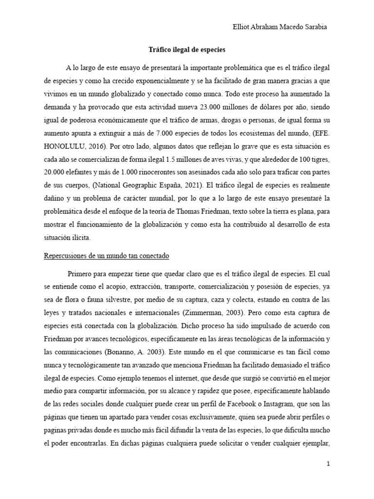 Tráfico Ilegal De Especies | PDF