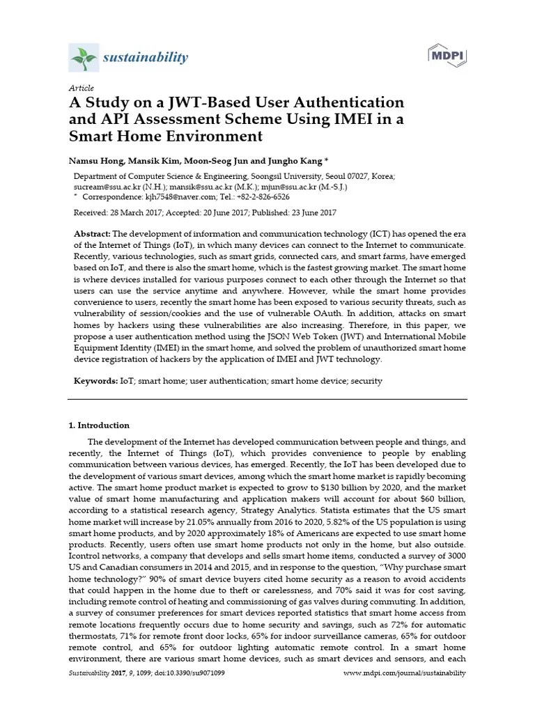 A Study On A JWT-Based User Authentication And API | PDF | Computer ...