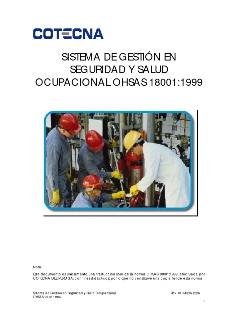 Norma OHSAS 18001_1999 | PDF | Business