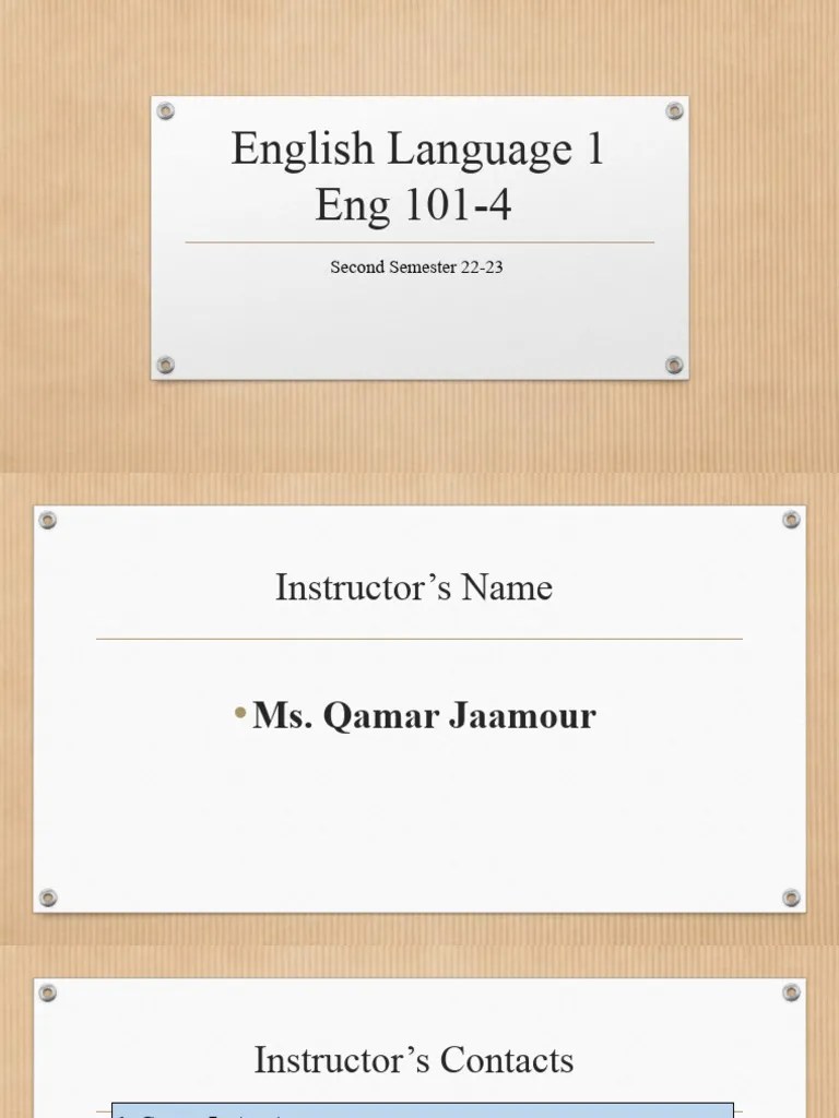 English Language 1 Introduction 2 | PDF