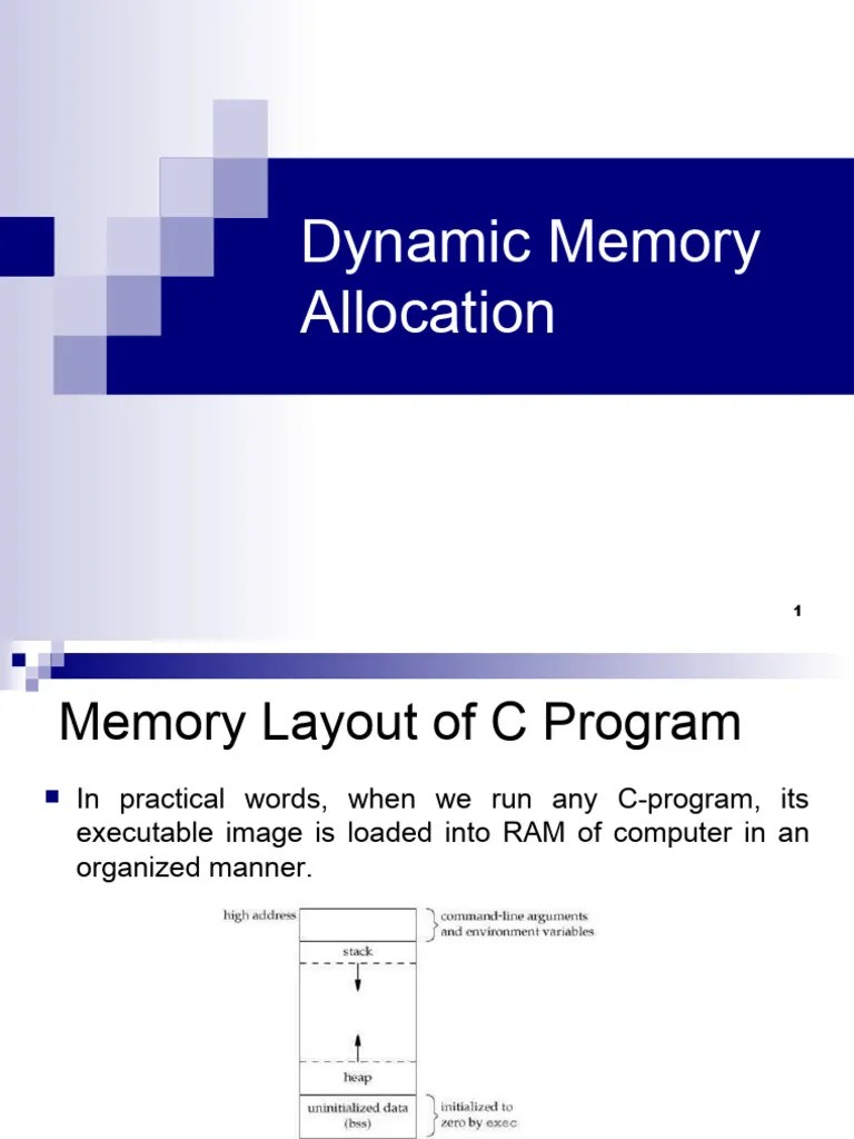 Dynamic Memory Allocation | PDF | Pointer (Computer Programming) | C ...