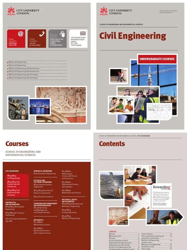 Civil Engineering Undergraduate Brochure | PDF | Engineering | Civil Engineering