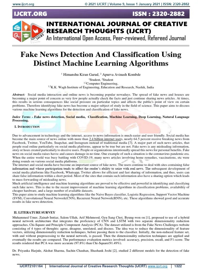 Fake_News_Detection_And_Classification_U | PDF | Support Vector Machine ...