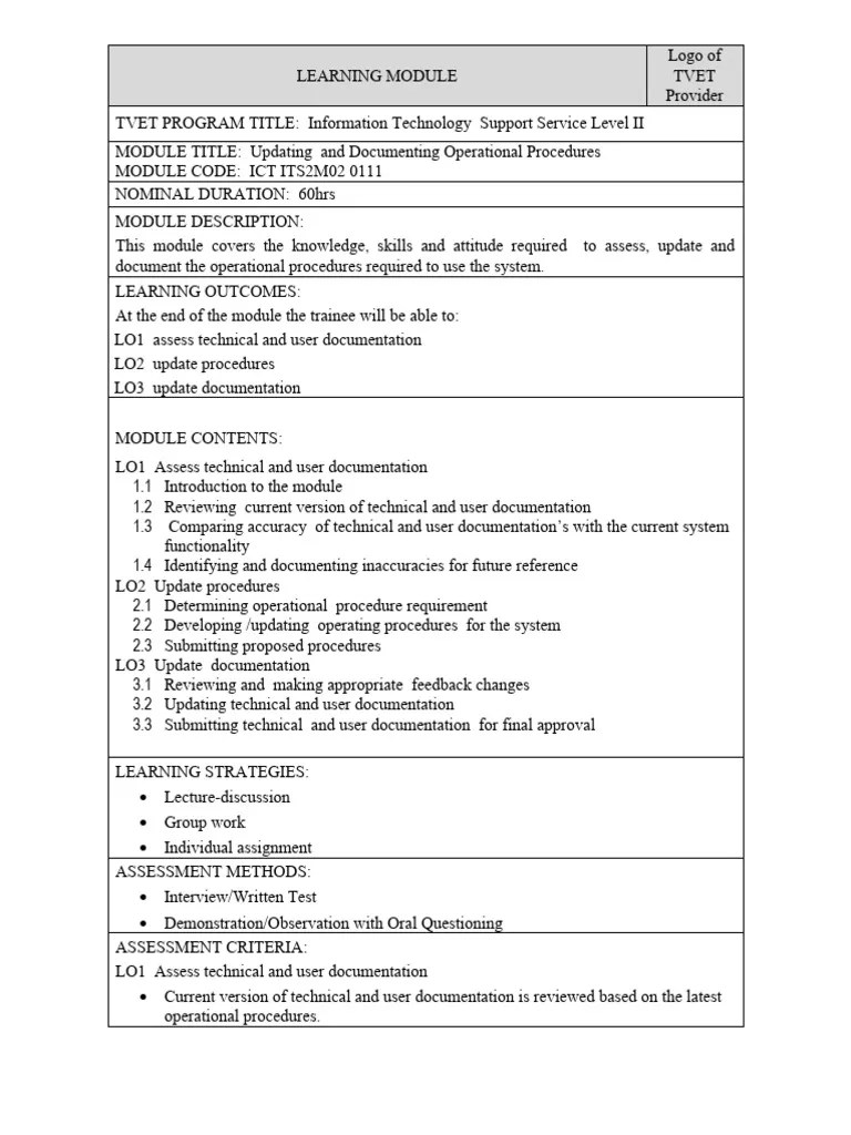 Learning Module | PDF | Documentation | Learning