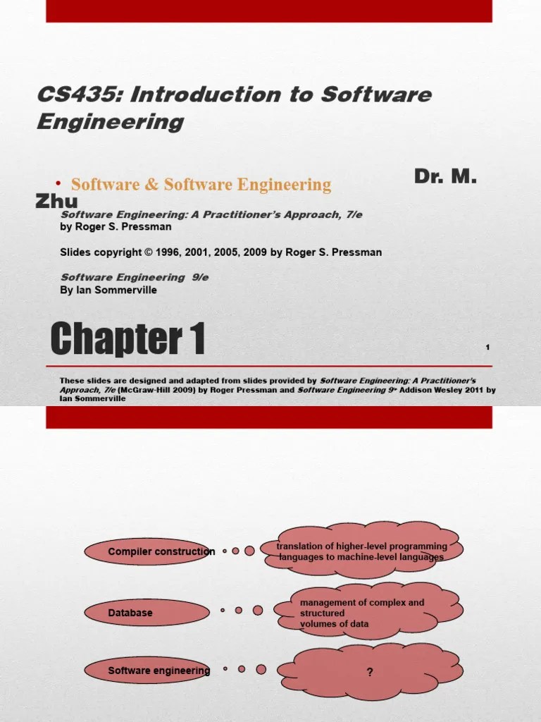 CS435: Introduction To Software Engineering: Dr. M. Zhu | PDF | Software | Process (Computing)