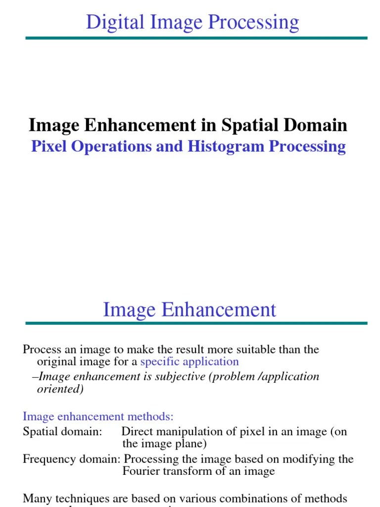 DIP Lecture 3,4 | PDF | Digital Signal Processing | Computer Vision