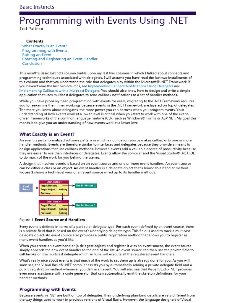 3 - Programming With Events | Download Free PDF | Method (Computer ...