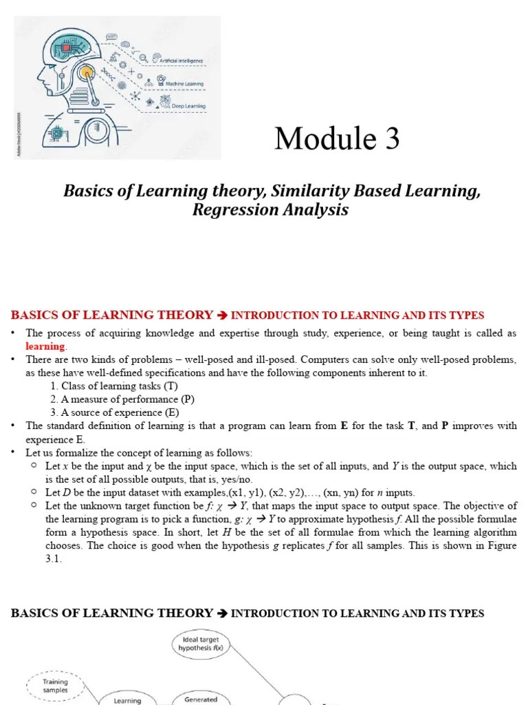 AI&ML Module 3 | PDF | Linear Regression | Errors And Residuals