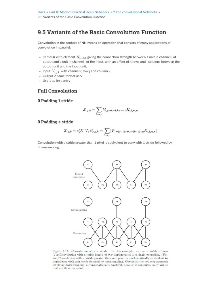 9.5 Variants Of The Basic Convolution Function Function Of Cnn | PDF ...