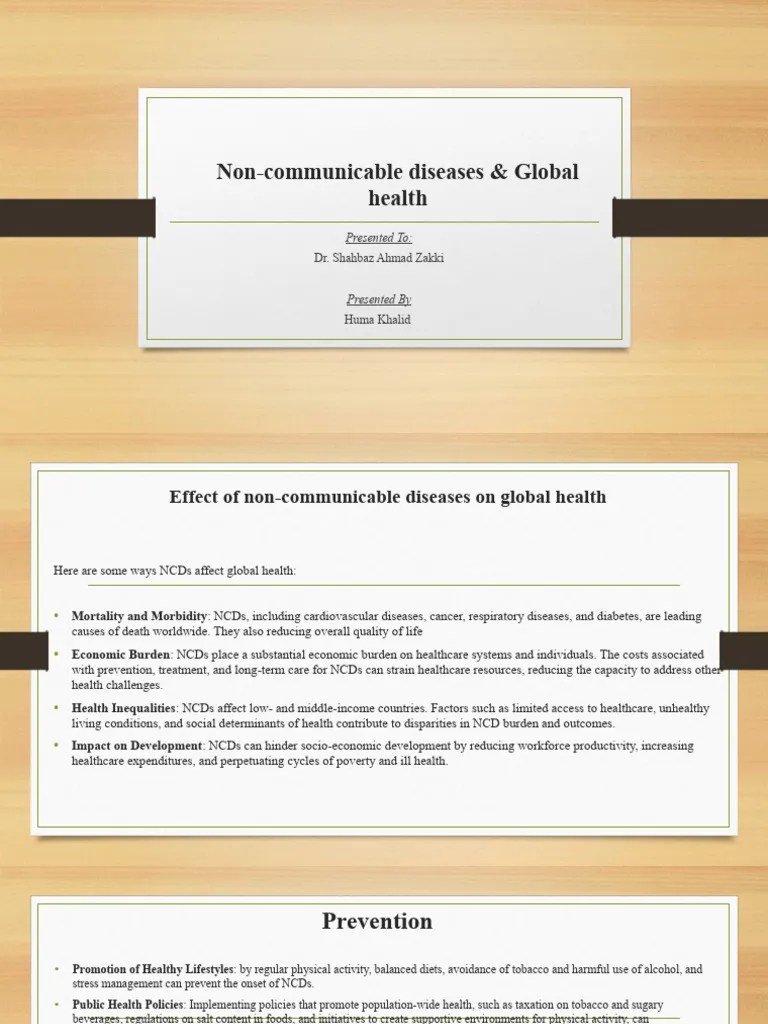 Non-communicable Diseases And Global Health | PDF | Non Communicable ...