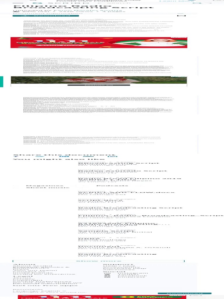 Filipino Radio Broadcasting Script PDF | PDF