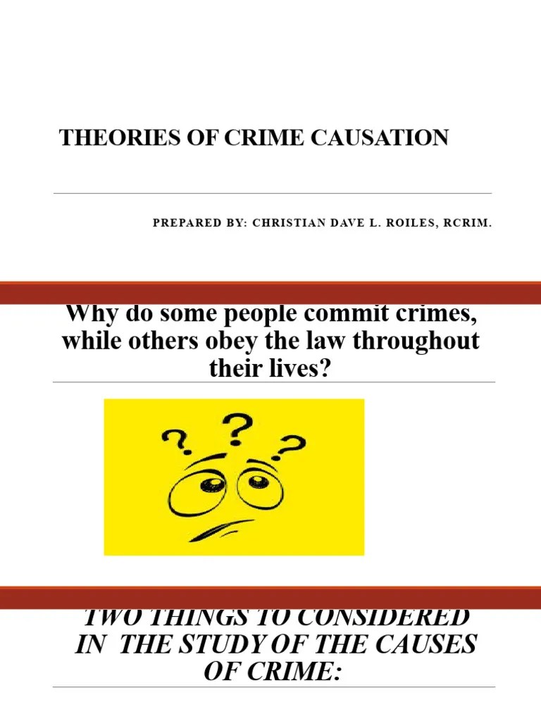 Theories And Causes Of Crime | PDF | Criminology | Id