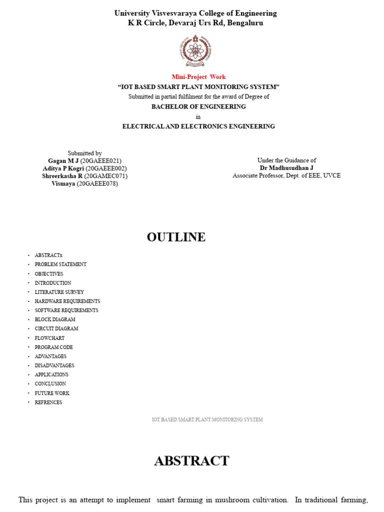 Iot Based Soil Monitering System | PDF | Internet Of Things | Wireless ...