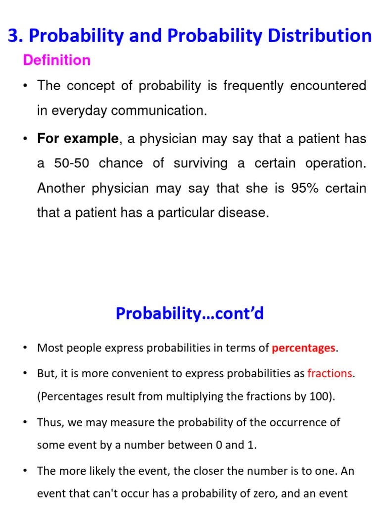 Probability And Probability Distribution | PDF | Probability Distribution | Probability