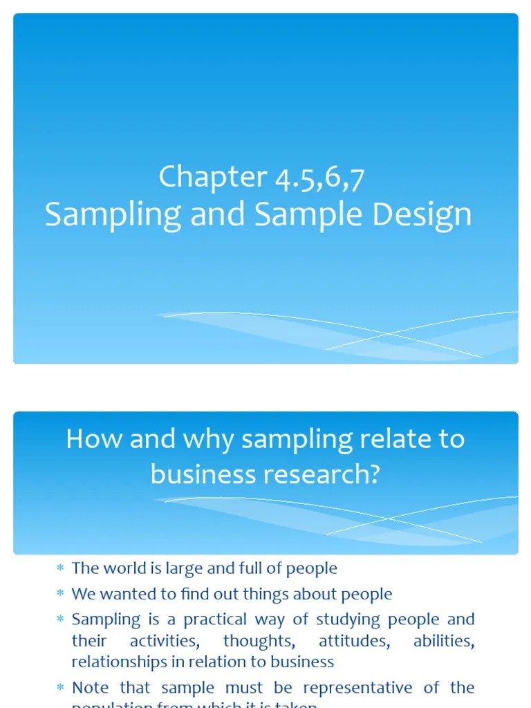 Chap 4 - 1 Sampling Technique | PDF | Sampling (Statistics) | Questionnaire