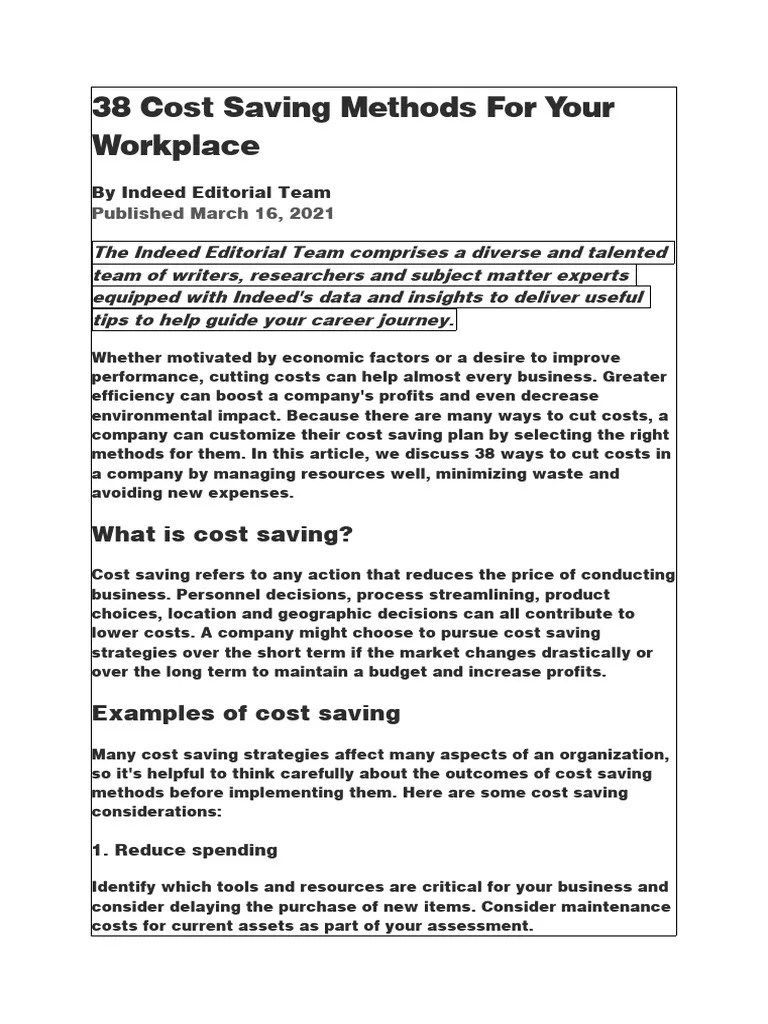 38 Cost Saving Methods For Your Workplace Pdf Occupational Safety - Premium Colorful Pattern Gallery - Full HD