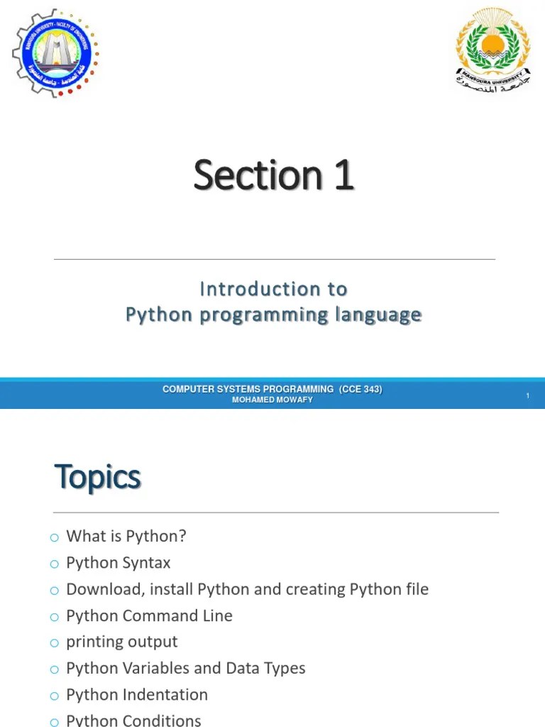 Python 1-2 | PDF | Python (Programming Language) | Computer Programming