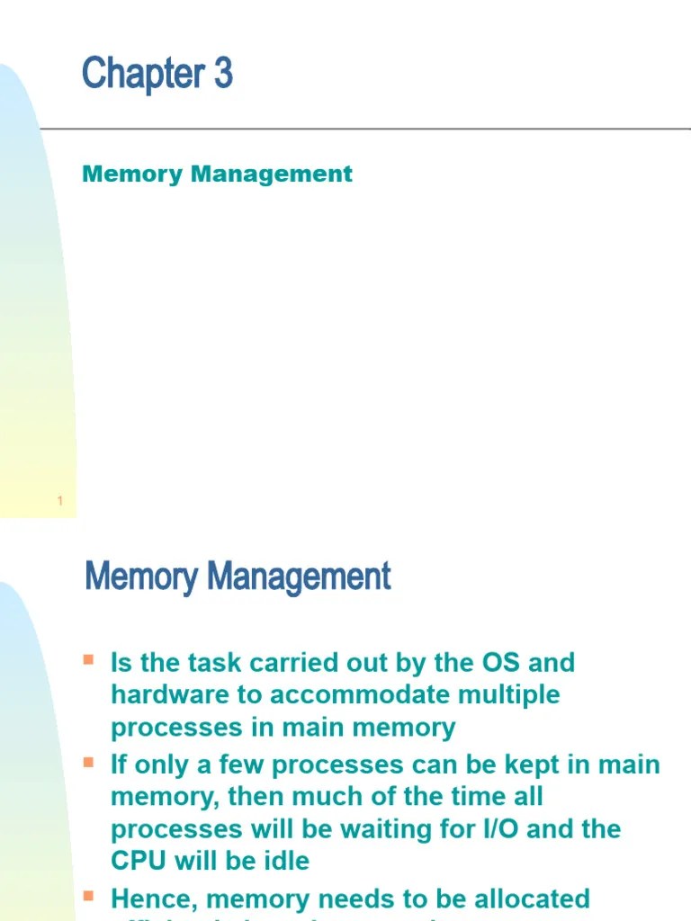 Chapter 3-Memory Management | PDF | Process (Computing) | Programming