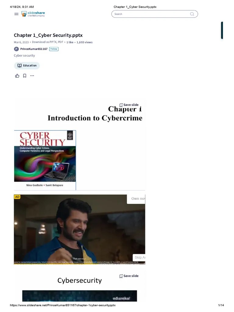 Chapter 1 - Cyber Security | PDF | Cybercrime | Spamming