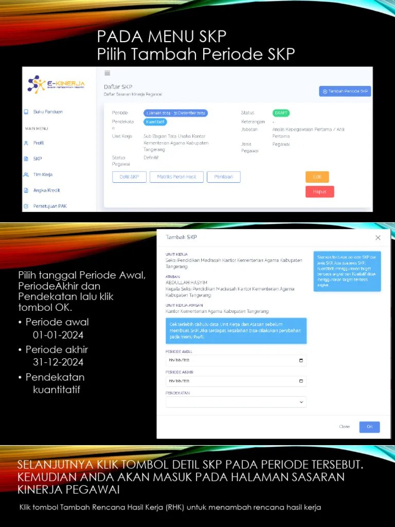 Cara Pengisian E-Kinerja 2024 | PDF