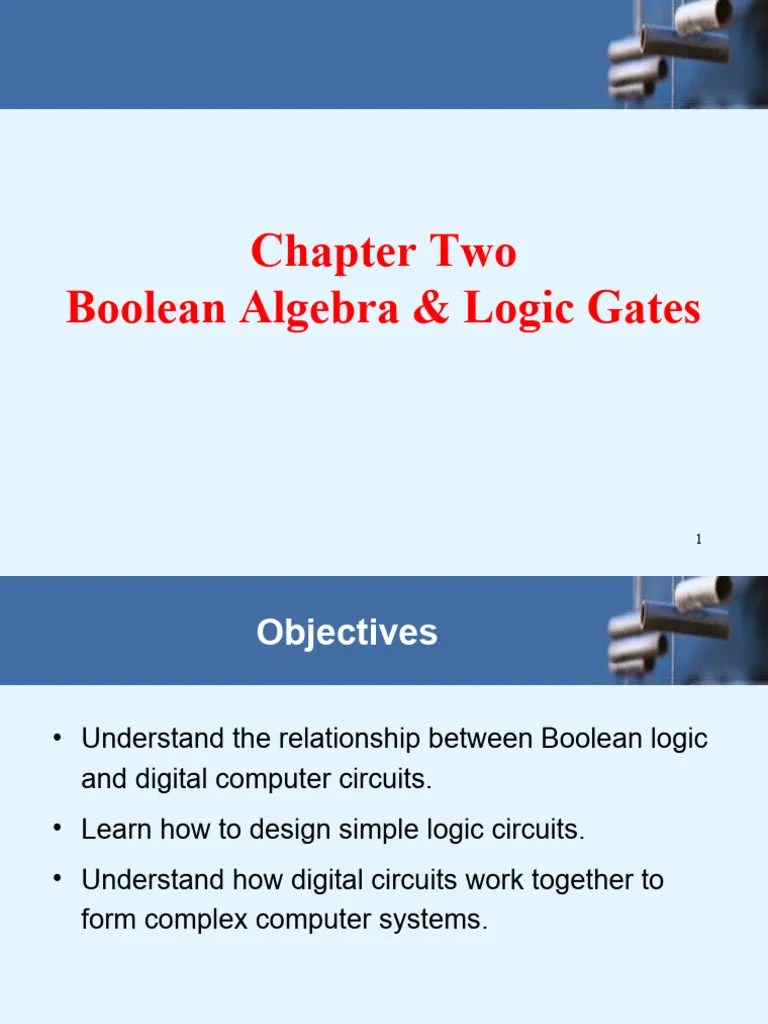 Boolean-Algebra&logic Gates-1 | PDF | Logic Gate | Boolean Algebra