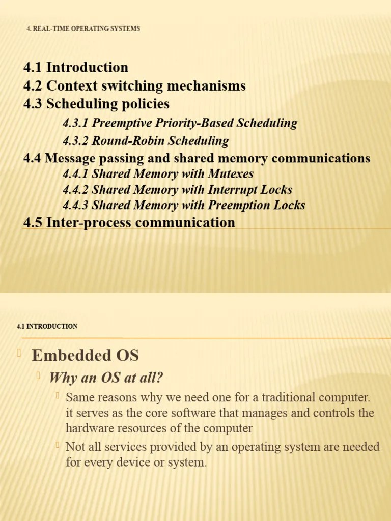 Real-Time Operating Systems | PDF | Scheduling (Computing) | Operating ...