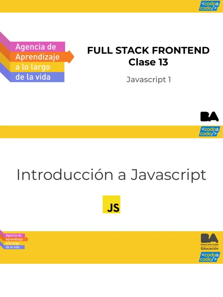 Clase 13. JS 1 | PDF | Script Java | Lenguaje De Programación