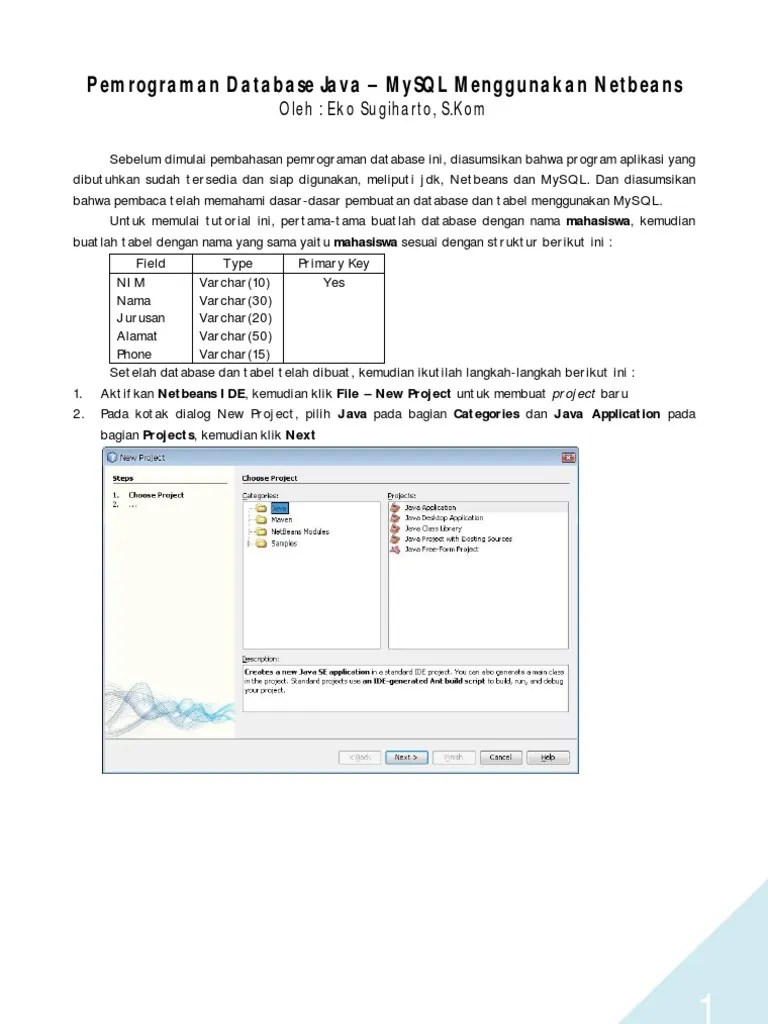 Pemrograman Database Java-MySQL | PDF