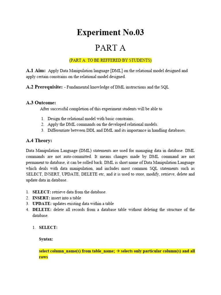 Rdbms Assignment 3 | PDF | Relational Database | Computing