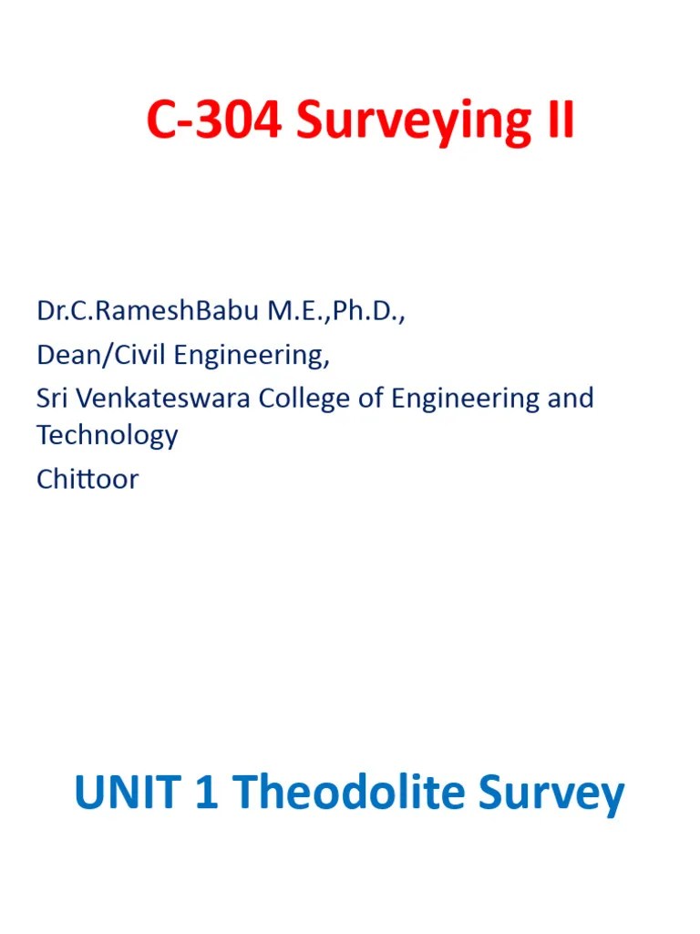 Unit 1 Introduction To Surveying | PDF | Surveying