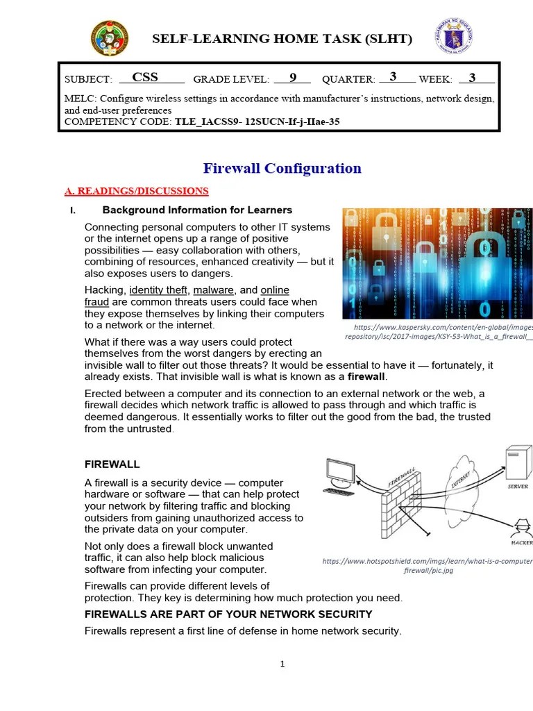 Firewall-configuration | PDF | Firewall (Computing) | Computer Network