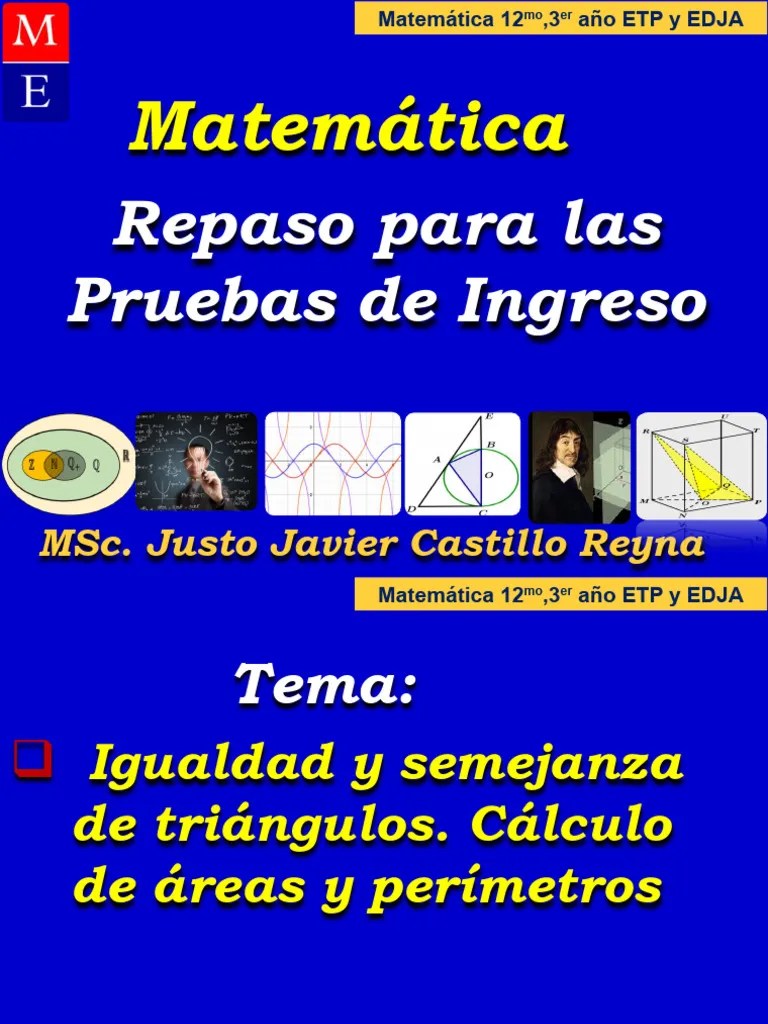 Geometría Plana Parte I | PDF | Triángulo | Rectángulo