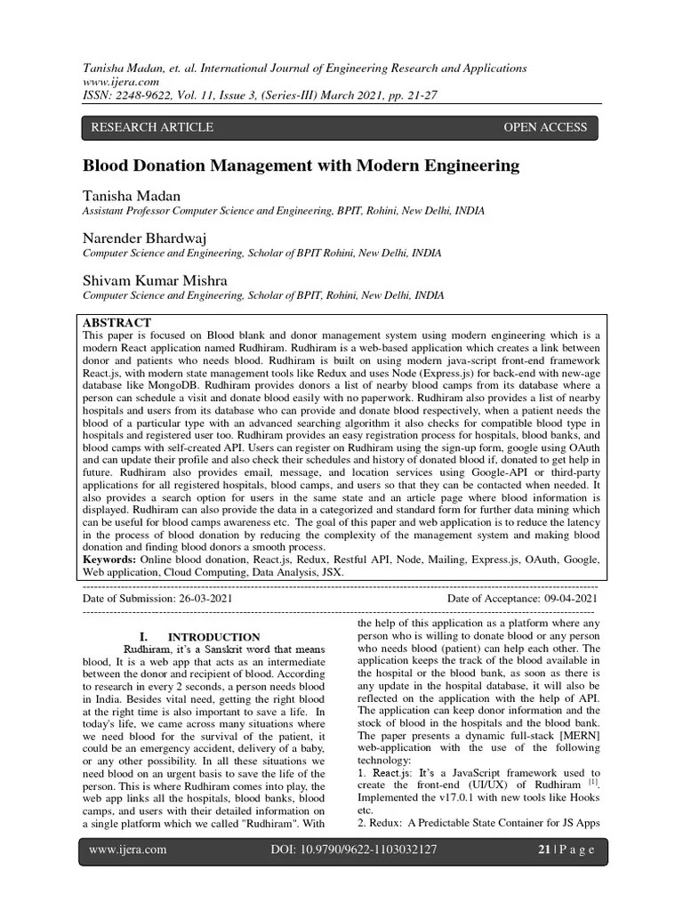Blood Donation Report PDF | PDF | Web Application | Dynamic Web Page