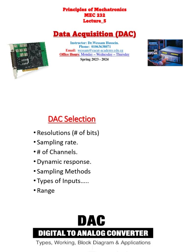 Lecture 5 DAQ | PDF | Digital To Analog Converter | Electrical Engineering