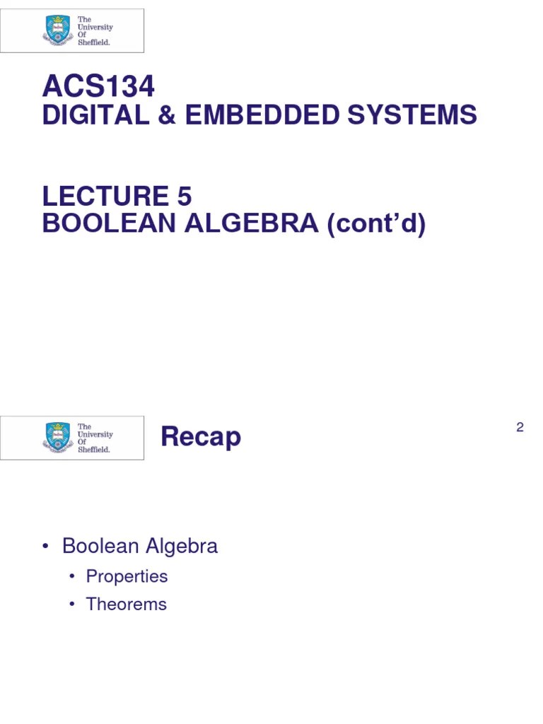 3-Boolean Algebra Cont'd | PDF | Boolean Algebra | Teaching Mathematics