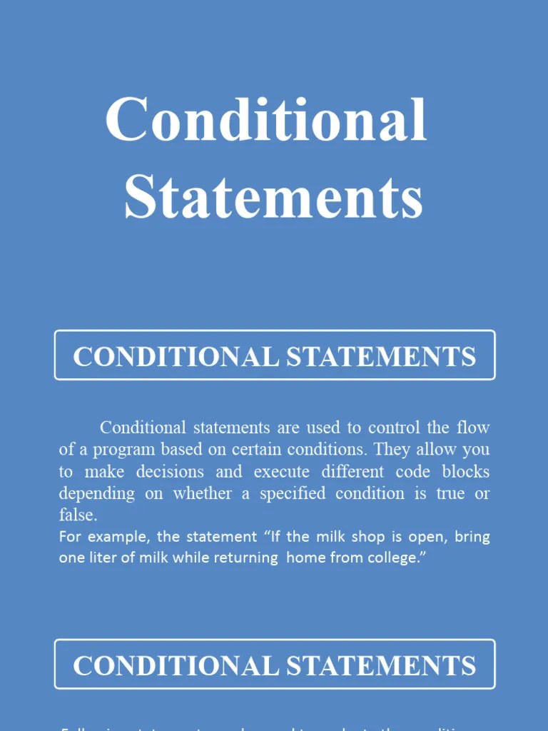 Conditional Statements In C++ | PDF | Computer Programming | Syntax (Logic)