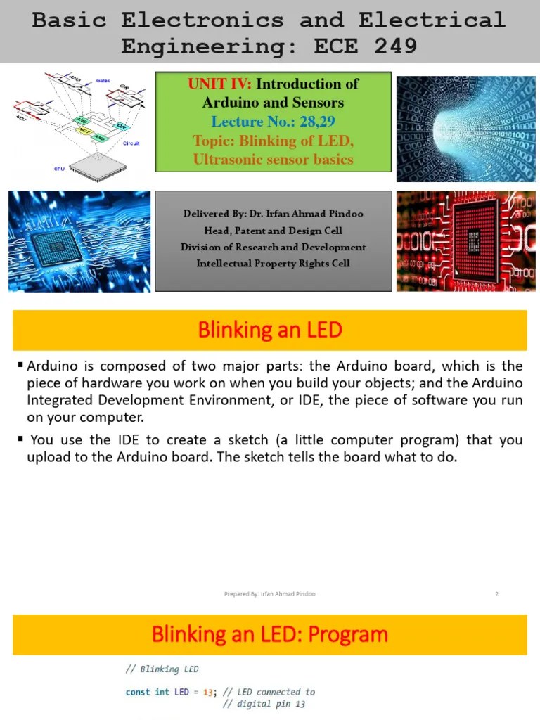 Lecture 28 To 30 _ Unit 4 _ ECE249_ Introduction To Arduino And Sensors ...