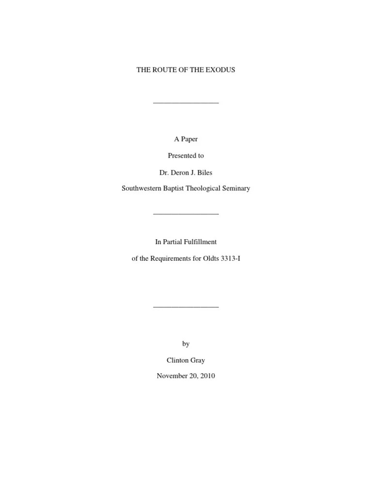Old Testament Exodus Route Theory | PDF | The Exodus | Book Of Exodus