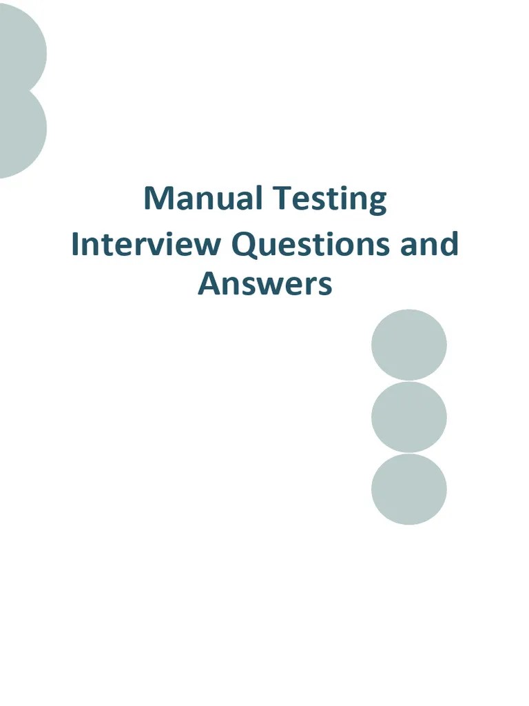 Manual Testing Interview Preparation | PDF | Software Testing ...