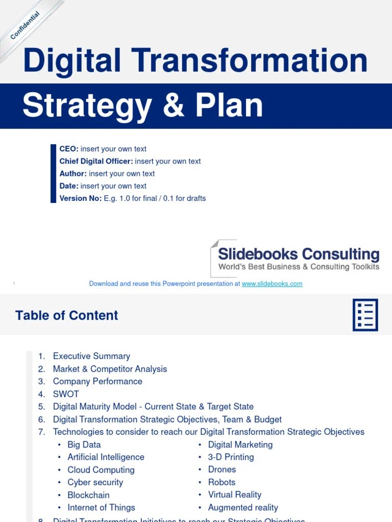 Digitaltransformationstrategyplan-template-slideshare-190808052916 ...
